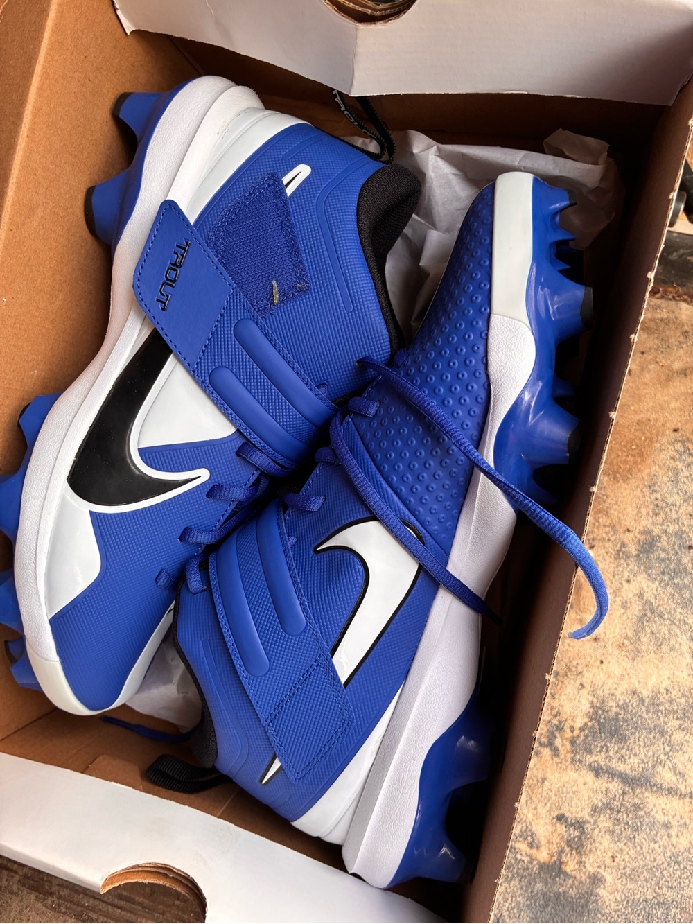 Nike size 9.5 Mens Force Pro 7 Blue Baseball Cleats